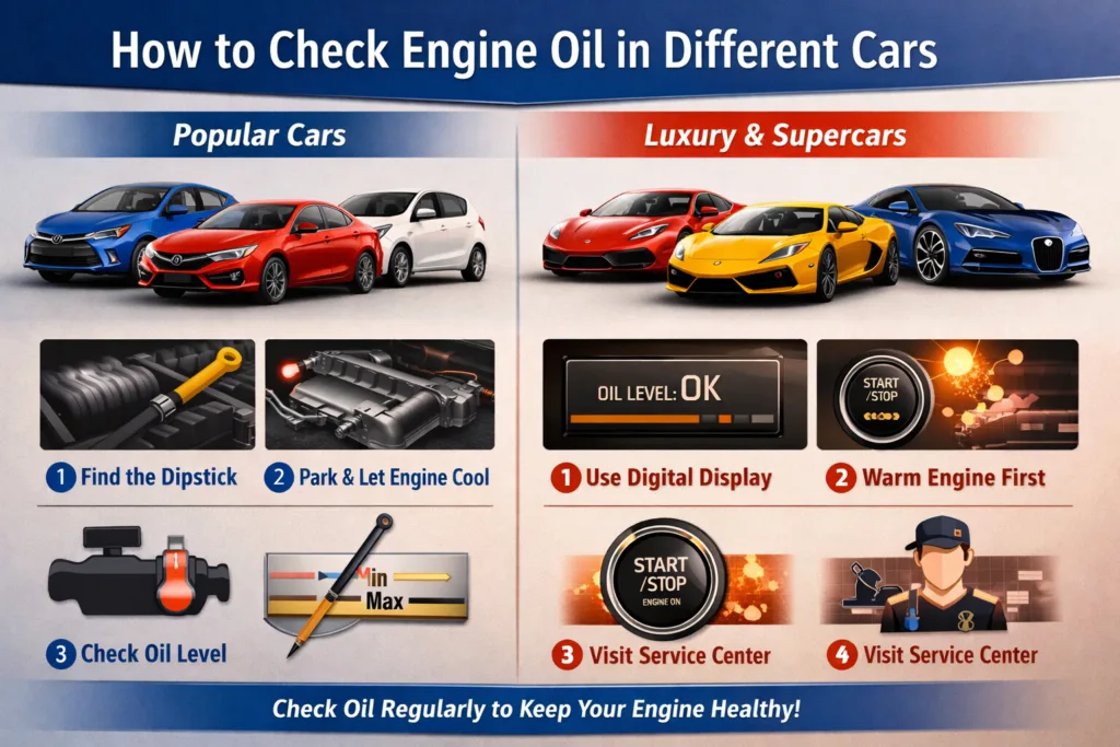 how to check engine oil