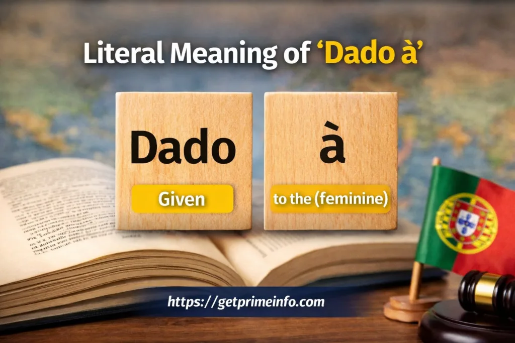 Dado à Literal Meaning 