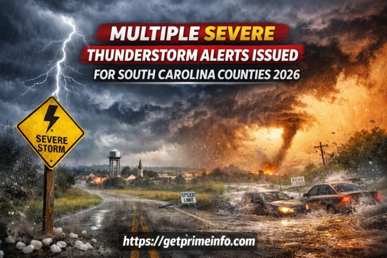 Multiple Severe Thunderstorm Alerts Issued for South Carolina Counties 2026